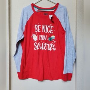 Family Pajamas 'Be Nice I Know Santa' Pajama Set.  Size XXL